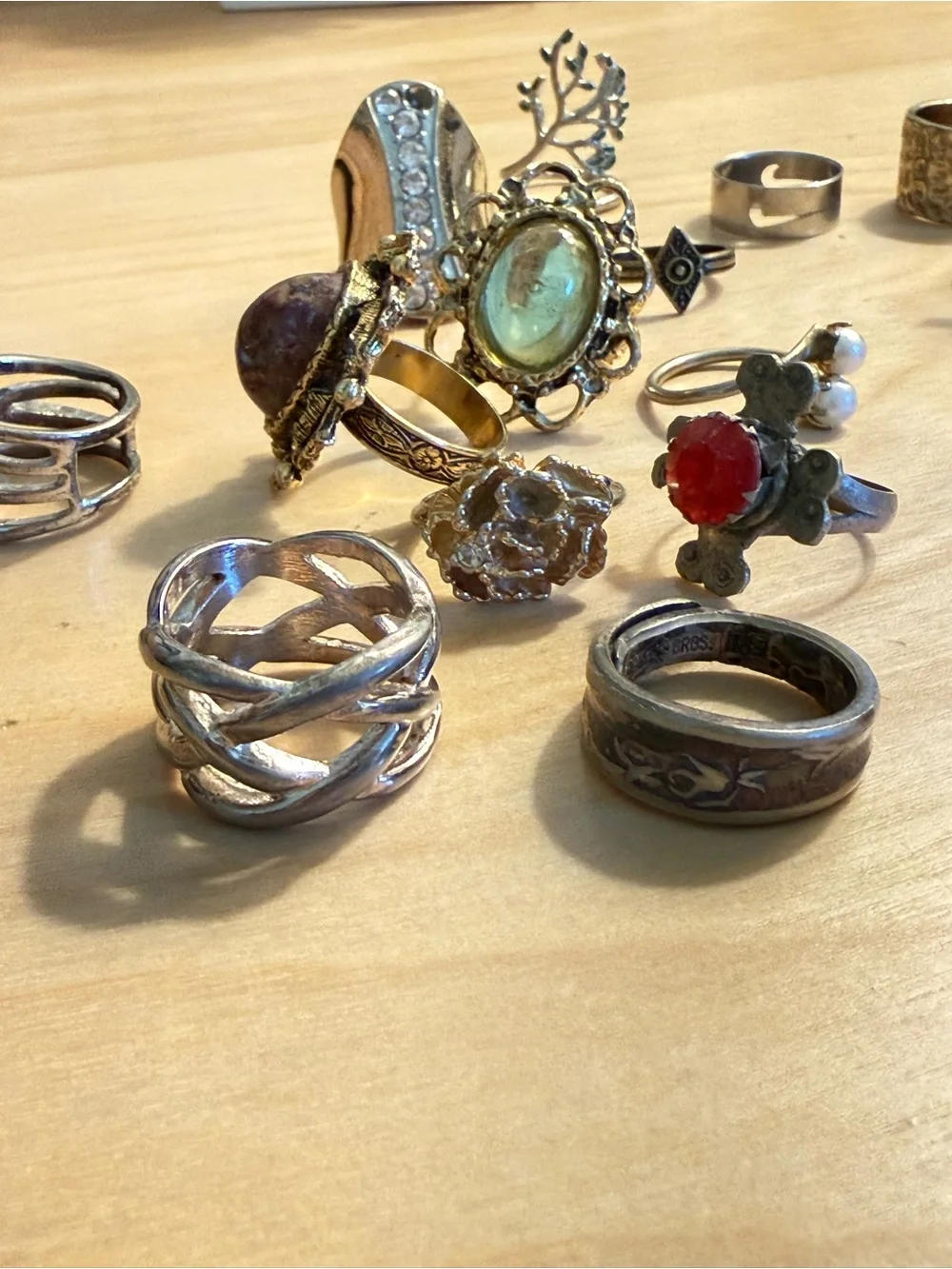 Vintage Old Costume Ring Lot